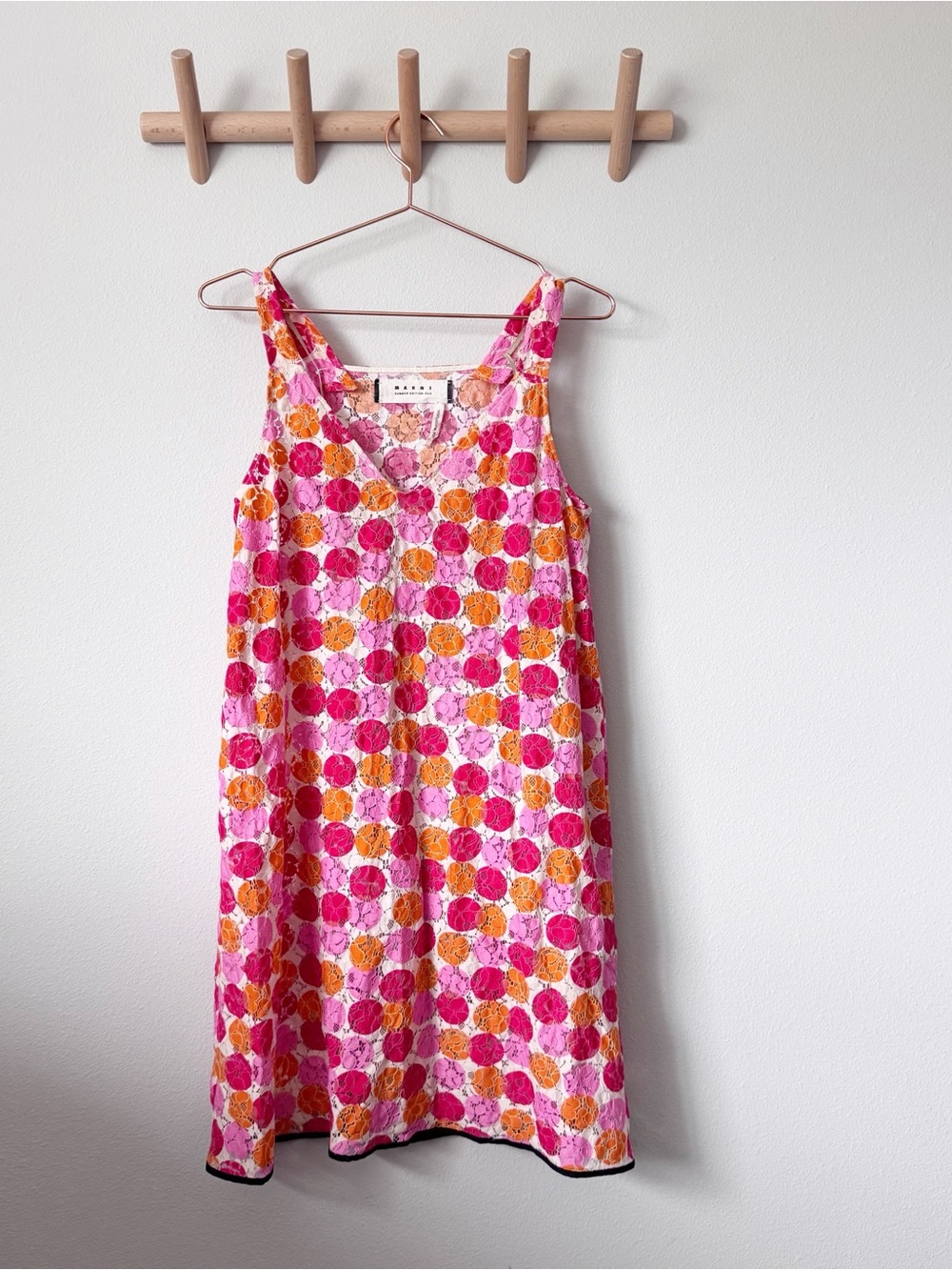 Marni Pink & Orange Floral Lace Dress